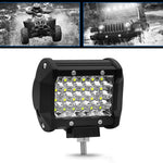 Striscia LED da 4 pollici 18W 1800LM 4 file di lavoro Refit Lampada per fuoristrada Lampada da tetto per tetto, 4 inch 72W