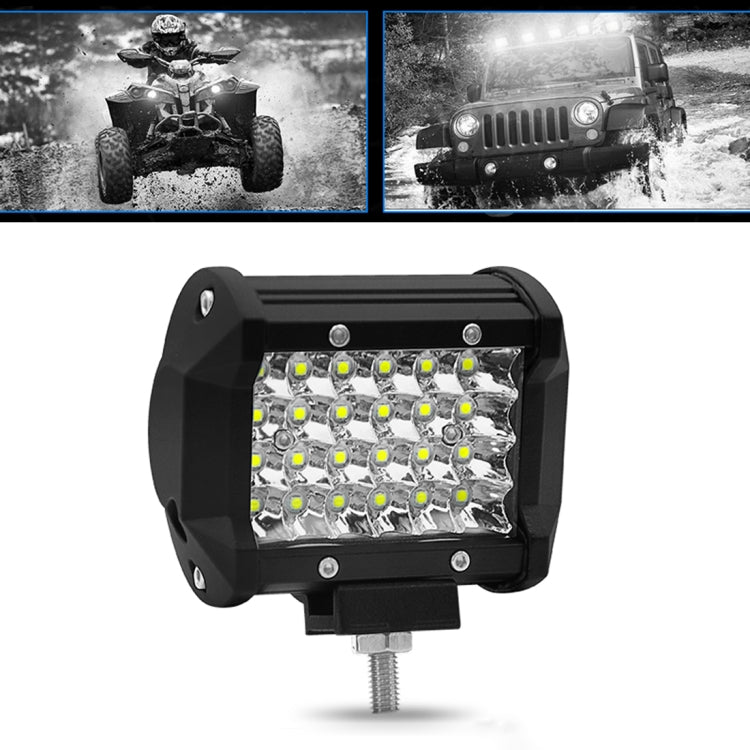 Striscia LED da 4 pollici 18W 1800LM 4 file di lavoro Refit Lampada per fuoristrada Lampada da tetto per tetto, 4 inch 72W