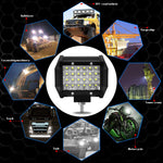 Striscia LED da 4 pollici 18W 1800LM 4 file di lavoro Refit Lampada per fuoristrada Lampada da tetto per tetto, 4 inch 72W