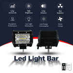 Lampada a striscia LED da 4 pollici 15W 1500LM funzionante per rimontare la luce per tettoia per veicoli fuoristrada, 4 inch 60W