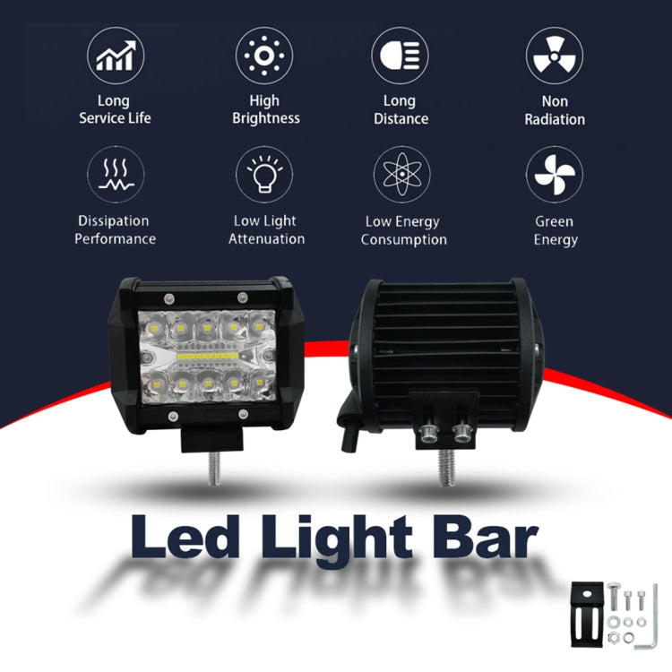 Lampada a striscia LED da 4 pollici 15W 1500LM funzionante per rimontare la luce per tettoia per veicoli fuoristrada, 4 inch 60W