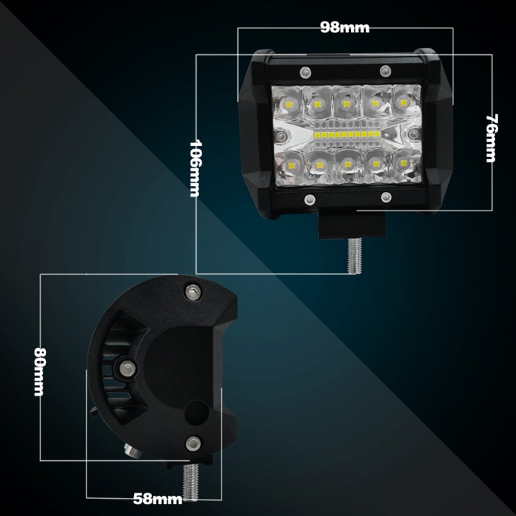 Lampada a striscia LED da 4 pollici 15W 1500LM funzionante per rimontare la luce per tettoia per veicoli fuoristrada, 4 inch 60W