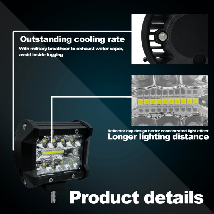 Lampada a striscia LED da 4 pollici 15W 1500LM funzionante per rimontare la luce per tettoia per veicoli fuoristrada, 4 inch 60W