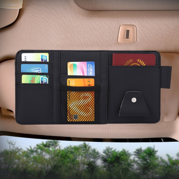 Organizzatore di borse per carte, portaoggetti per CD, scatola di fazzoletti di carta per visiera parasole universale per auto, without Zipper  (Black), without Zipper (Yellow)