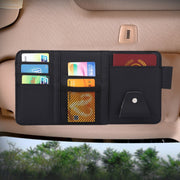 Organizzatore di borse per carte, portaoggetti per CD, scatola di fazzoletti di carta per visiera parasole universale per auto, without Zipper  (Black), without Zipper (Yellow)