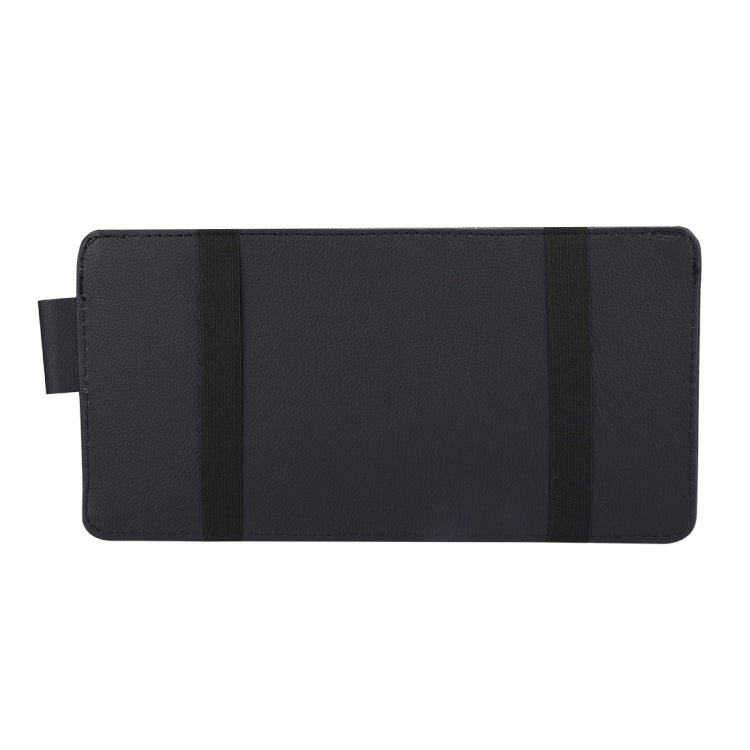 Organizzatore di borse per carte, portaoggetti per CD, scatola di fazzoletti di carta per visiera parasole universale per auto, without Zipper  (Black), without Zipper (Yellow)
