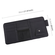 Organizzatore di borse per carte, portaoggetti per CD, scatola di fazzoletti di carta per visiera parasole universale per auto, without Zipper  (Black), without Zipper (Yellow)