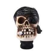Pomello del cambio automatico manuale a forma di teschio pirata per veicolo universale, Pirate Skull(Black), Pirate Skull(Red), Pirate Skull(White)