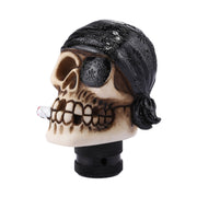 Pomello del cambio automatico manuale a forma di teschio pirata per veicolo universale, Pirate Skull(Black), Pirate Skull(Red), Pirate Skull(White)