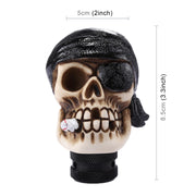 Pomello del cambio automatico manuale a forma di teschio pirata per veicolo universale, Pirate Skull(Black), Pirate Skull(Red), Pirate Skull(White)