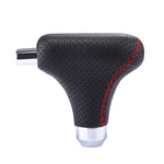 Pomello del cambio automatico manuale per auto universale per veicolo in pelle nera, Black Leather Shifter Cover