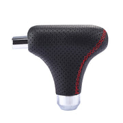 Pomello del cambio automatico manuale per auto universale per veicolo in pelle nera, Black Leather Shifter Cover