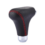 Pomello del cambio automatico manuale per auto universale per veicolo in pelle nera, Black Leather Shifter Cover