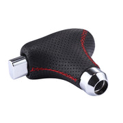 Pomello del cambio automatico manuale per auto universale per veicolo in pelle nera, Black Leather Shifter Cover