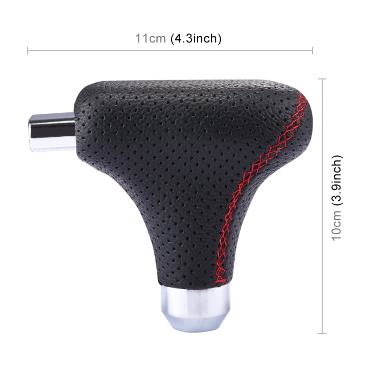 Pomello del cambio automatico manuale per auto universale per veicolo in pelle nera, Black Leather Shifter Cover