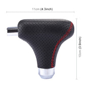 Pomello del cambio automatico manuale per auto universale per veicolo in pelle nera, Black Leather Shifter Cover