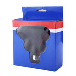 Pomello del cambio automatico manuale per auto universale per veicolo in pelle nera, Black Leather Shifter Cover