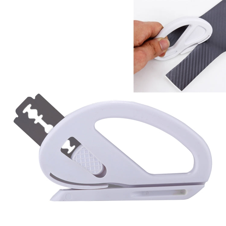 Pellicola per autoadesivo in fibra di vinile per autoveicoli, taglierina di sicurezza, taglio per styling, consegna di colori troppo casuale, Film Cutterl(White)