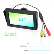 PZ-703 Monitor retrovisore per auto LCD TFT da 4,3 pollici con supporto e parasole, PZ-703