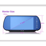 Monitor specchietto retrovisore per auto LCD TFT da 7,0 pollici PZ-710 con telecomando, supporto lettore Bluetooth/MP5, PZ-710