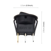 Spine triple da 20 Amp 12 Volt LED ON OFF Interruttore di alimentazione a bilanciere
