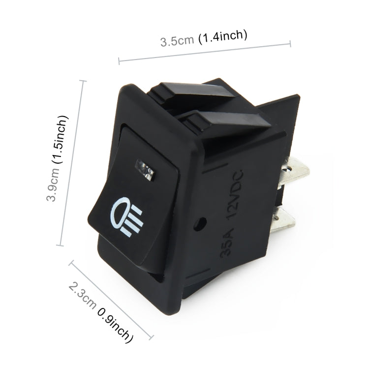 Interruttore fendinebbia per auto LED ON OFF a quattro prese da 30 Amp 12 Volt