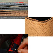 Coprivolante per adattamento per auto cucito a mano in vera pelle Four Seasons