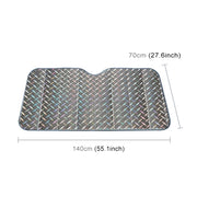 Parasole a tre scomparti Parabrezza per auto Parabrezza Blocco Parasole per finestrino anteriore Protezione UV, Dimensioni: 140 x 70 cm, 140*70cm