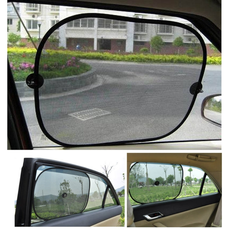 2 pezzi di copertura parasole per finestra isolante in filato netto per auto, dimensioni: 44 * 36 cm, Size: 44*36cm