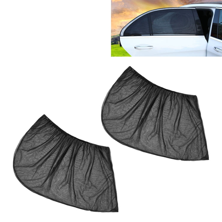 2 pezzi di copertura parasole per finestrino posteriore per auto, filato netto, protezione solare, dimensioni: 113 x 50 cm., Size: 122*70cm