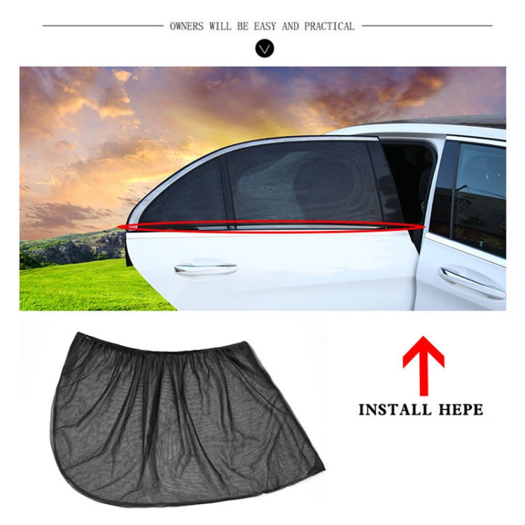 2 pezzi di copertura parasole per finestrino posteriore per auto, filato netto, protezione solare, dimensioni: 113 x 50 cm., Size: 122*70cm