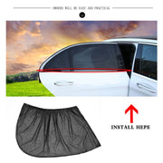 2 pezzi di copertura parasole per finestrino posteriore per auto, filato netto, protezione solare, dimensioni: 113 x 50 cm., Size: 122*70cm
