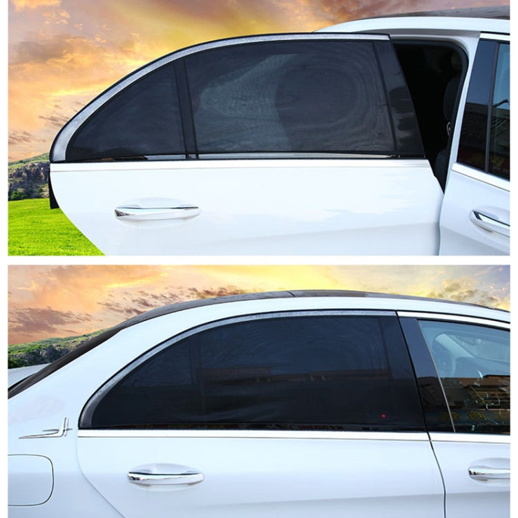 2 pezzi di copertura parasole per finestrino posteriore per auto, filato netto, protezione solare, dimensioni: 113 x 50 cm., Size: 122*70cm