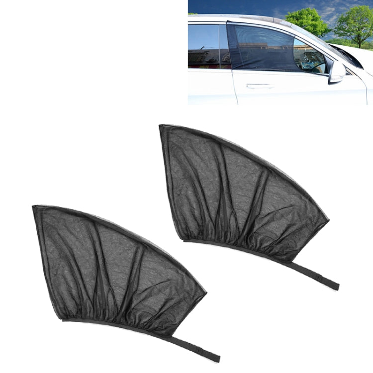 2 pezzi di copertura parasole per finestrino anteriore per auto, filato netto, protezione solare, dimensioni: 75 x 50 cm., Size: 120*70cm