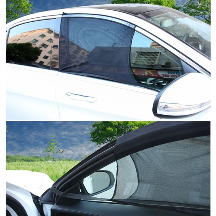 2 pezzi di copertura parasole per finestrino anteriore per auto, filato netto, protezione solare, dimensioni: 75 x 50 cm., Size: 120*70cm