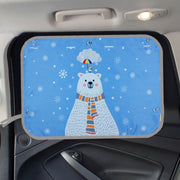 Copertura parasole per finestrino isolante per finestrino posteriore grande per auto, dimensioni: 70 * 50 cm, Snow Bear, Bo Lele, Giant Panda, Animal World, Zoo, Pink Elephant, Underwater World, Good Friend, Yellow Penguin, Happy Elephant, Happy Forest...
