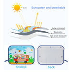Copertura parasole per finestrino isolante per finestrino posteriore grande per auto, dimensioni: 70 * 50 cm, Snow Bear, Bo Lele, Giant Panda, Animal World, Zoo, Pink Elephant, Underwater World, Good Friend, Yellow Penguin, Happy Elephant, Happy Forest...