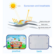 Copertura parasole per finestrino isolante per finestrino posteriore grande per auto, dimensioni: 70 * 50 cm, Snow Bear, Bo Lele, Giant Panda, Animal World, Zoo, Pink Elephant, Underwater World, Good Friend, Yellow Penguin, Happy Elephant, Happy Forest...