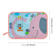 Copertura parasole per finestrino isolante per finestrino posteriore grande per auto, dimensioni: 70 * 50 cm, Snow Bear, Bo Lele, Giant Panda, Animal World, Zoo, Pink Elephant, Underwater World, Good Friend, Yellow Penguin, Happy Elephant, Happy Forest...