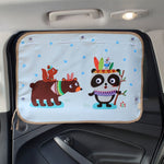 Copertura parasole per finestrino isolante per finestrino posteriore grande per auto, dimensioni: 70 * 50 cm, Snow Bear, Bo Lele, Giant Panda, Animal World, Zoo, Pink Elephant, Underwater World, Good Friend, Yellow Penguin, Happy Elephant, Happy Forest...