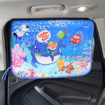 Copertura parasole per finestrino isolante per finestrino posteriore grande per auto, dimensioni: 70 * 50 cm, Snow Bear, Bo Lele, Giant Panda, Animal World, Zoo, Pink Elephant, Underwater World, Good Friend, Yellow Penguin, Happy Elephant, Happy Forest...