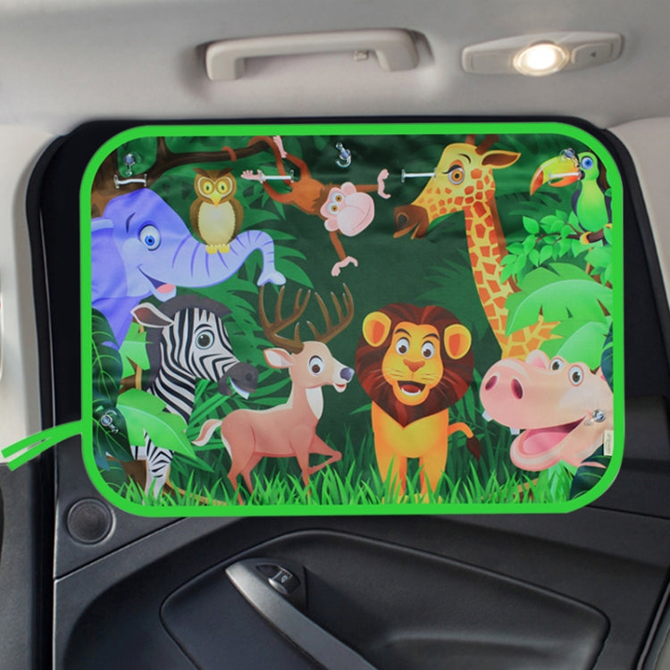 Copertura parasole per finestrino isolante per finestrino posteriore grande per auto, dimensioni: 70 * 50 cm, Snow Bear, Bo Lele, Giant Panda, Animal World, Zoo, Pink Elephant, Underwater World, Good Friend, Yellow Penguin, Happy Elephant, Happy Forest...