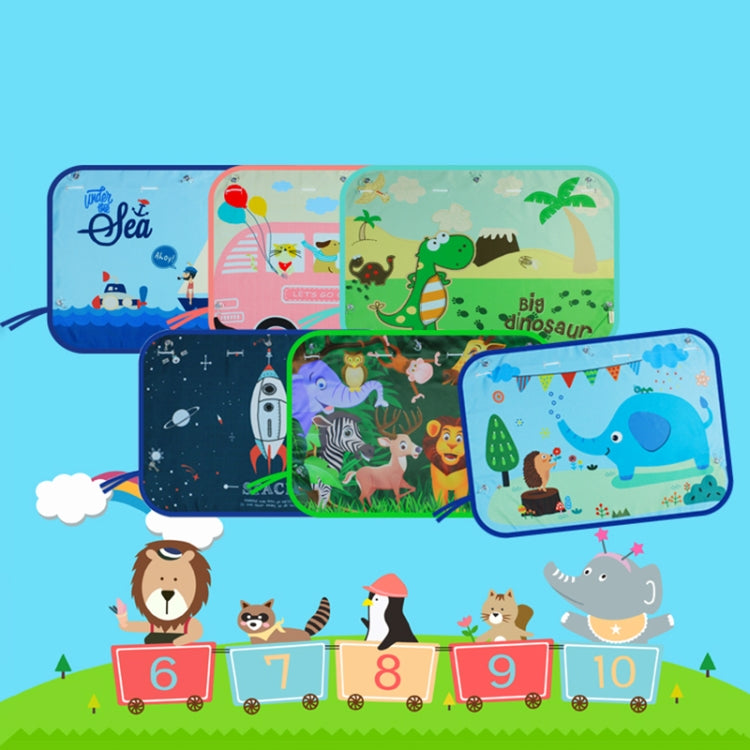 Copertura parasole per finestrino isolante per finestrino posteriore grande per auto, dimensioni: 70 * 50 cm, Moon Baby, House, Marine, Mustache, Rocket, Happy Flying, Happy Swing, Happy Time, Happy Town, Happy School Bus, Magic World, Waterpark       ...