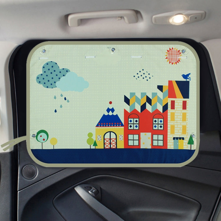 Copertura parasole per finestrino isolante per finestrino posteriore grande per auto, dimensioni: 70 * 50 cm, Moon Baby, House, Marine, Mustache, Rocket, Happy Flying, Happy Swing, Happy Time, Happy Town, Happy School Bus, Magic World, Waterpark       ...