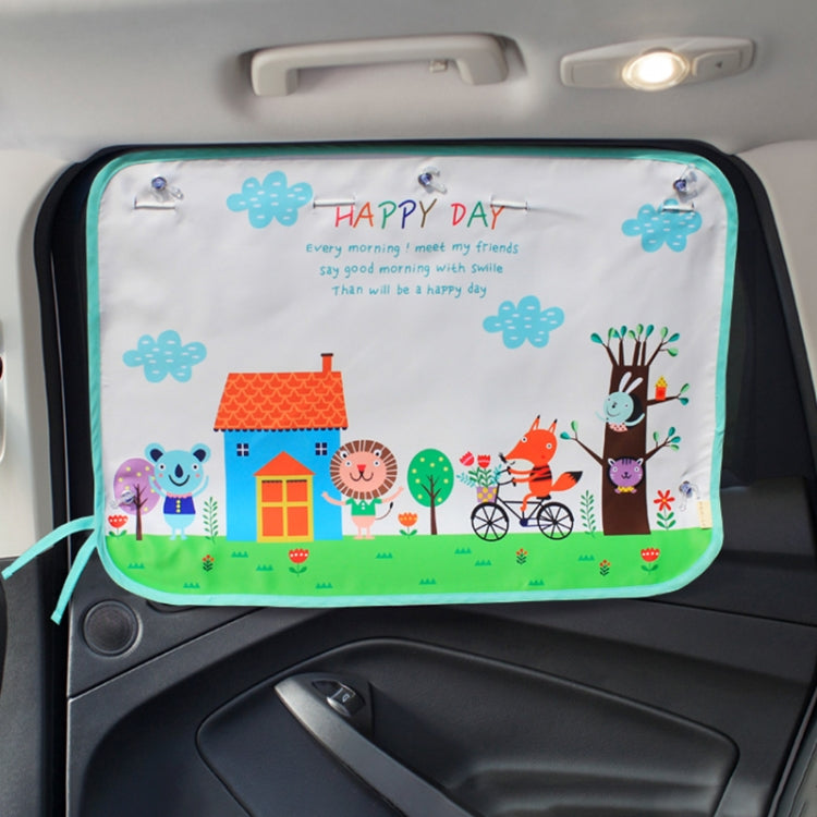 Copertura parasole per finestrino isolante per finestrino posteriore grande per auto, dimensioni: 70 * 50 cm, Moon Baby, House, Marine, Mustache, Rocket, Happy Flying, Happy Swing, Happy Time, Happy Town, Happy School Bus, Magic World, Waterpark       ...