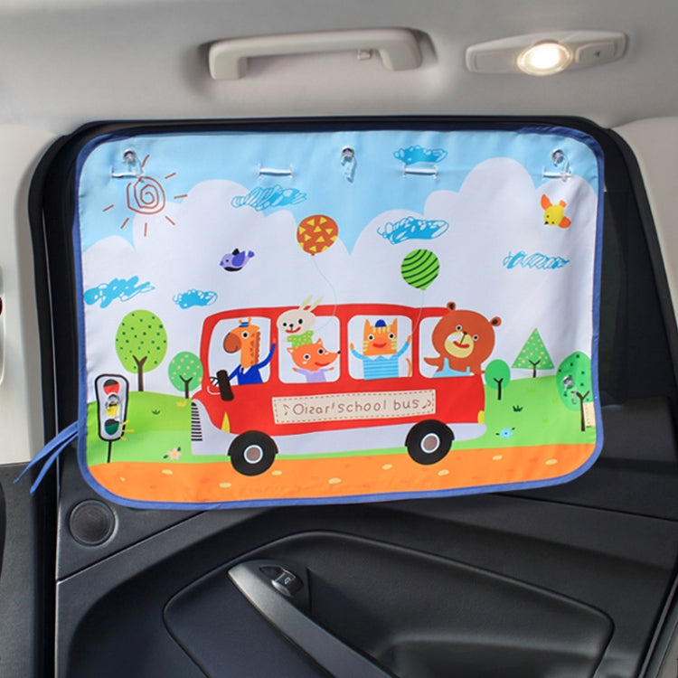 Copertura parasole per finestrino isolante per finestrino posteriore grande per auto, dimensioni: 70 * 50 cm, Moon Baby, House, Marine, Mustache, Rocket, Happy Flying, Happy Swing, Happy Time, Happy Town, Happy School Bus, Magic World, Waterpark       ...