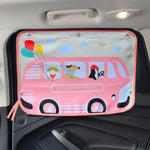 Copertura parasole per finestrino isolante per finestrino posteriore grande per auto, dimensioni: 70 * 50 cm, Moon Baby, House, Marine, Mustache, Rocket, Happy Flying, Happy Swing, Happy Time, Happy Town, Happy School Bus, Magic World, Waterpark       ...