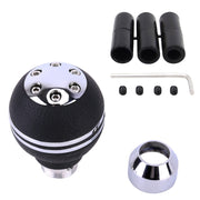 Pomello del cambio automatico manuale a forma di palla con copertura in pelle per cambio auto universale per veicolo, Ball Shape Gear Shift Knob
