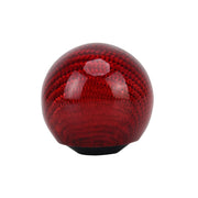 Pomello del cambio per auto universale per veicolo, pomello del cambio manuale automatico con sfera in fibra di carbonio, Ball Gear Shift Knob, Black, Silver