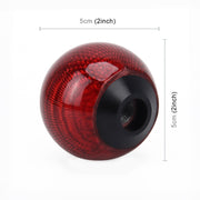 Pomello del cambio per auto universale per veicolo, pomello del cambio manuale automatico con sfera in fibra di carbonio, Ball Gear Shift Knob, Black, Silver